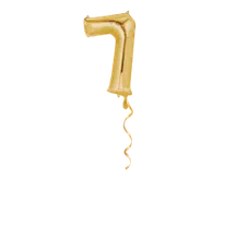 Zahl 7 Gold Ballon - 66cm