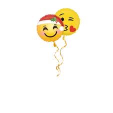 Weihnachtliche Smileys Ballon-Set