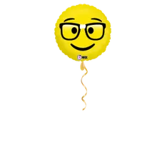 Nerd Smiley Ballon - 46cm