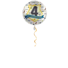 Polizei Zahl 4 Ballon - 43 cm