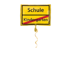 Schulanfang Schild Ballon - 50cm