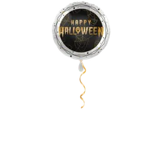 Happy Halloween schwarz/gold Ballon - 43cm