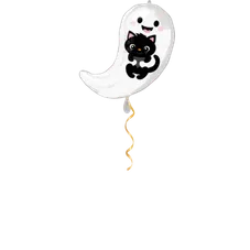Geist mit Katze Ballon - 50 cm