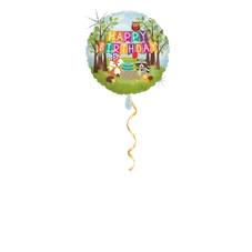 Happy Birthday Woodland Tiere Ballon - 43 cm