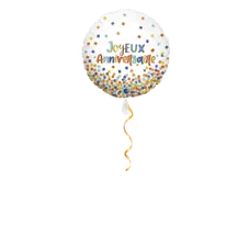 Joyeux Anniversaire Konfetti Ballon - 46cm FR