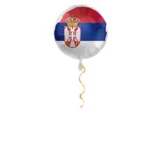 Serbien Flagge Ballon - 43cm