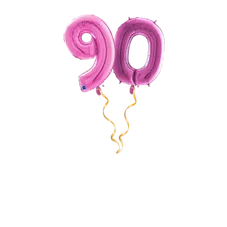 Zahl 90 Pink Ballon-Set 66 cm   
