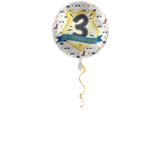 Polizei Zahl 3 Ballon - 43 cm