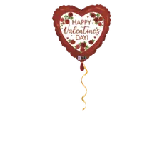 Happy Valentines Day Rosen Ballon - 46cm