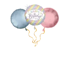 Happy Birthday pastel Ballon-Set