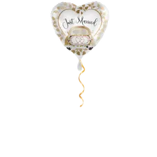 Just married Auto gold Herz Ballon - 43cm