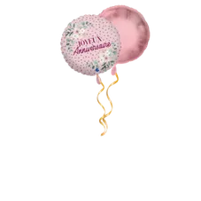 Joyeux Anniversaire Blumen Ballon-Set