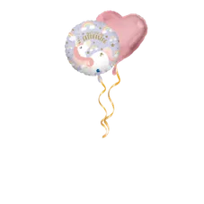 Alles Gute zum Geburtstag Einhorn Ballon-Set