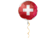 Schweizer Flagge Ballon - 43cm