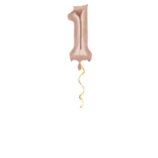 Zahl 1 Rosegold Ballon - 66cm