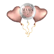 Mama du bist die Beste rosa Ballon-Set 