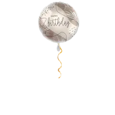 Happy Birthday beige Ballon - 43cm