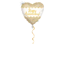 Happy Anniversary Herz Ballon - 46cm