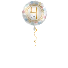 Zahl  4 Punkte Ballon - 43cm