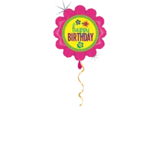 Happy Birthday Blume Ballon - 46cm