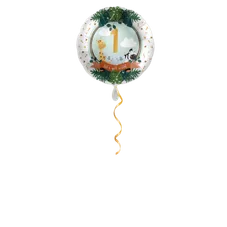 Zahl 1 Jungle Friends Ballon - 43 cm