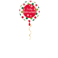 Frohe Weihnachten gepunktet Ballon - 43cm