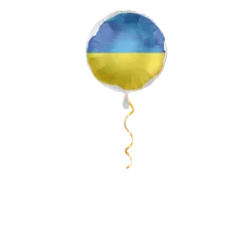 Ukraine Flagge Ballon - 43cm