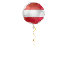 Österreich Flagge Ballon - 43cm