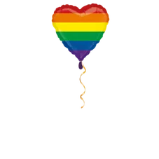 Pride Herz Ballon - 43 cm