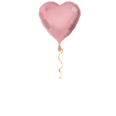Herz rosa Ballon klein - 43cm