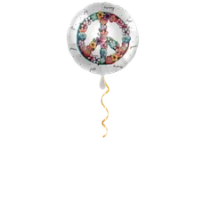 Peace Blumen Ballon - 43cm