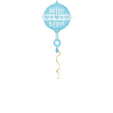 Babyrassel Blau Ballon - 60 cm