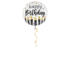 Happy Birthday mit Kerzen Ballon - 46cm