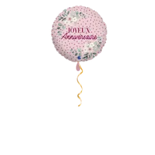 Joyeux Anniversaire Blumen Ballon - 46cm FR