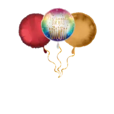 Wünsch Dir was Kerzen Ballon-Set 