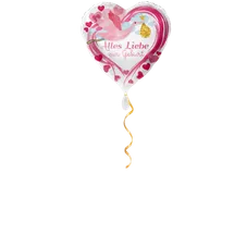 Alles Liebe zur Geburt pink Ballon - 43cm