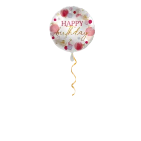 Happy Birthday Sweet Pink Bubbles Ballon - 43 cm