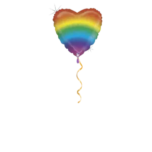 Regenbogen Herz - 46 cm