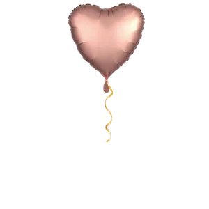 Herz rosagold klein Ballon - 43cm