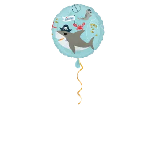 Pirat Hai Happy Birthday Ballon - 43cm