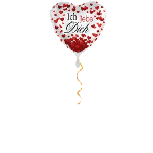 Ich Liebe Dich rote Herzen Ballon - 43cm