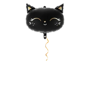 Katze schwarz Ballon - 48cm