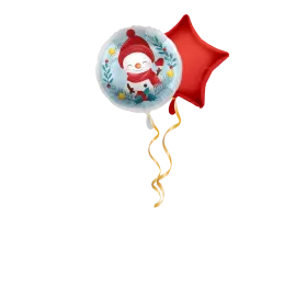 Schneemann winkend Ballon-Set