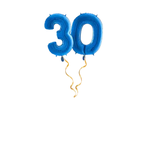 Zahl 30 Blau Ballon-Set 66 cm  