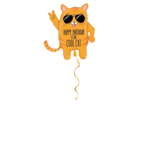 Cool Cat Birthday Ballon - 66 cm