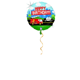 Happy Birthday Fahrzeuge Ballon - 46cm