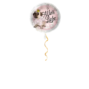 Alles Liebe Mops Ballon - 43cm