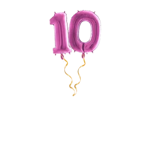 Zahl 10 Pink Ballon-Set 66 cm 