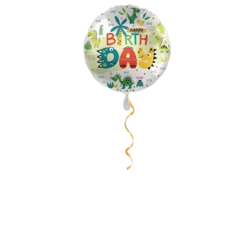 Dinoland Happy Birthday Ballon - 43 cm