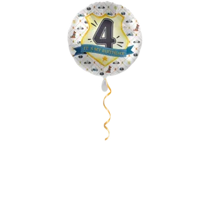 Polizei Zahl 4 Ballon - 43 cm